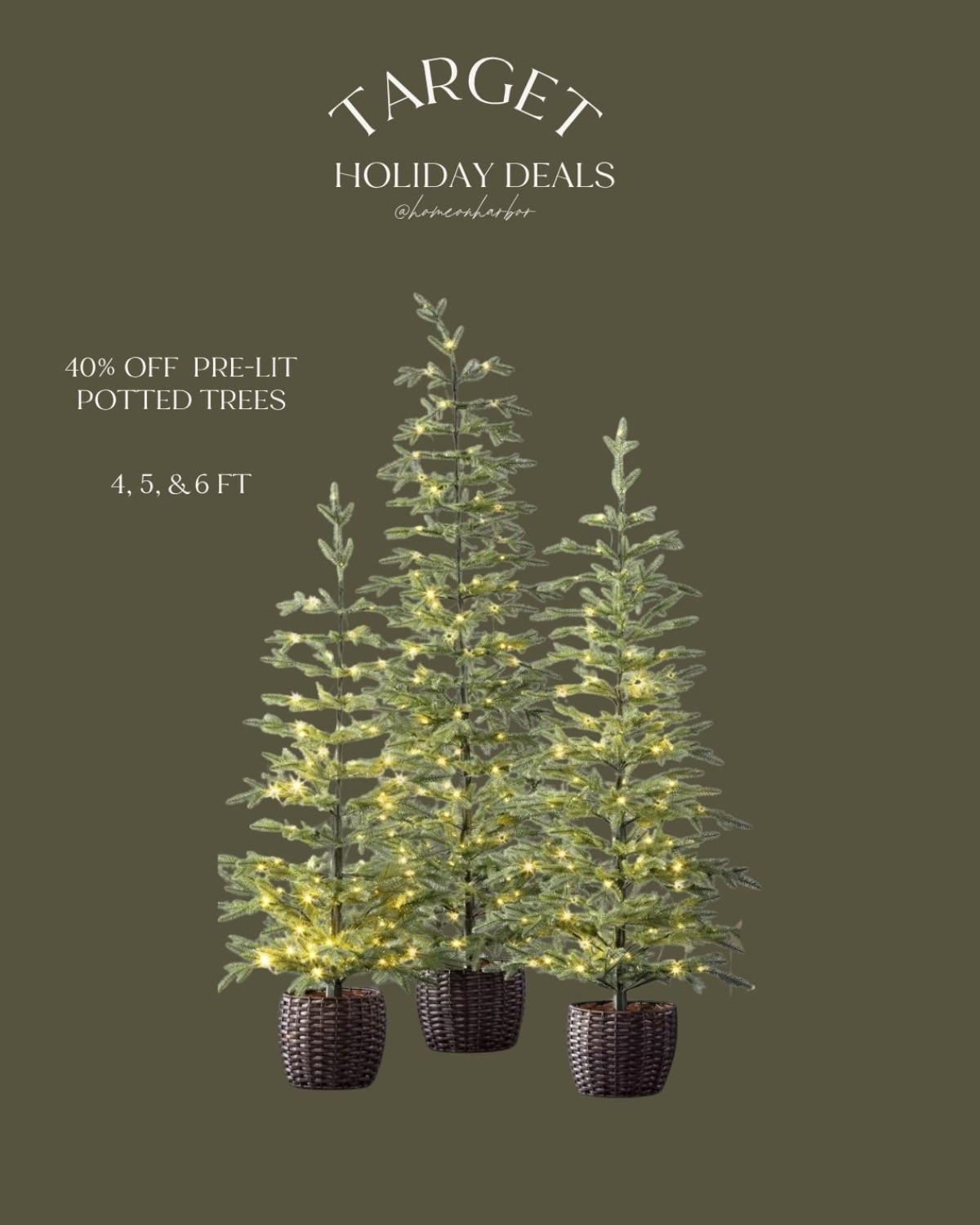 Great deal on these prelit porch trees at Target today!