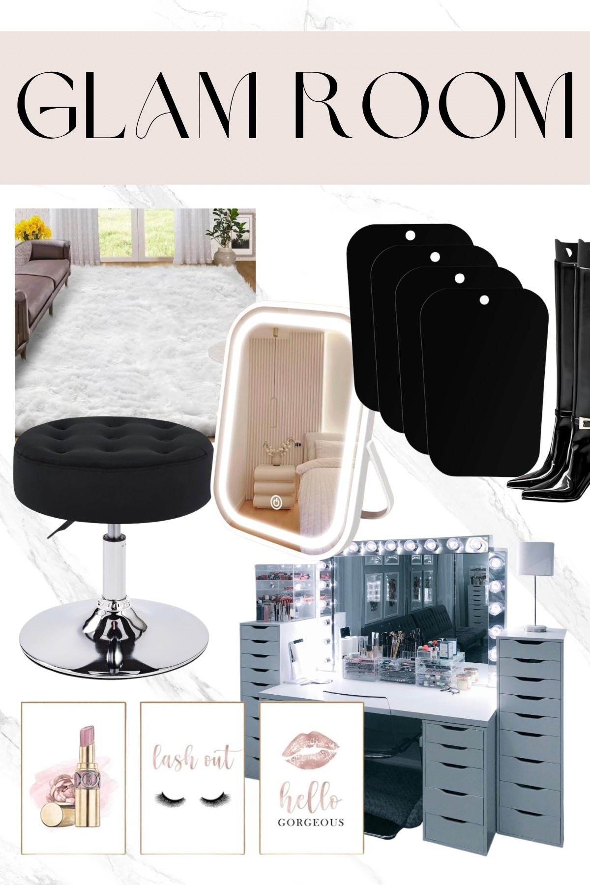 Glam Room Essentials 

#LTKHome #LTKOver40 #LTKBeauty