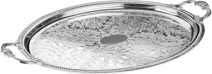 Queen Anns Serving Tray Silver Plated | Amazon (US)