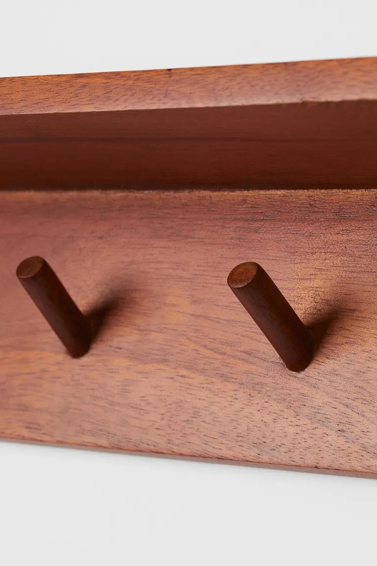 Wall-mounted Mango Wood Rack | H&M (US + CA)