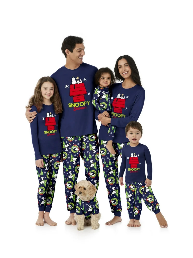 Peanuts Snoopy Women's Matching Family Pajamas Top and Pants Set, 2-Piece, Sizes S-3X | Walmart (US)