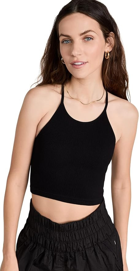 FP Movement by Free People Women's Cropped Run Tank, Black, XS-S | Amazon (US)
