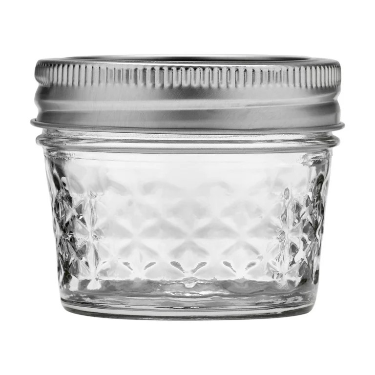 Ball Regular Mouth 4oz Quilted Pint Mason Jars, 12 Count | Walmart (US)