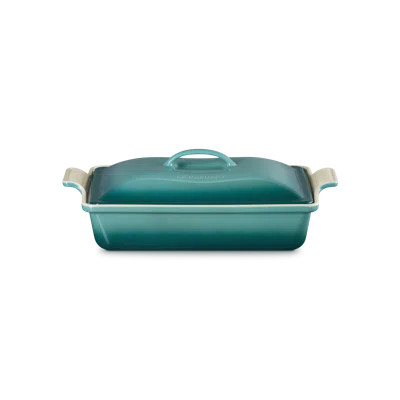 Le Creuset Stoneware Heritage Rectangular Covered Casserole, 4 Qt. - Blue Riviera | Wayfair North America