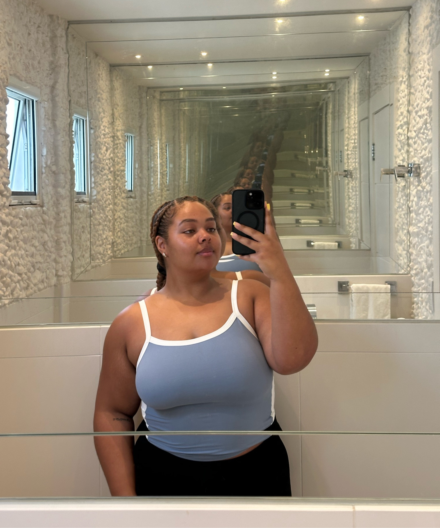 The best tank tops ever! I wear a 40DD and I don’t need a bra with these tops! 🤭 it’s amazing! They also don’t show sweat! 

Wearing a Large! 

#LTKPlusSize #LTKMidsize