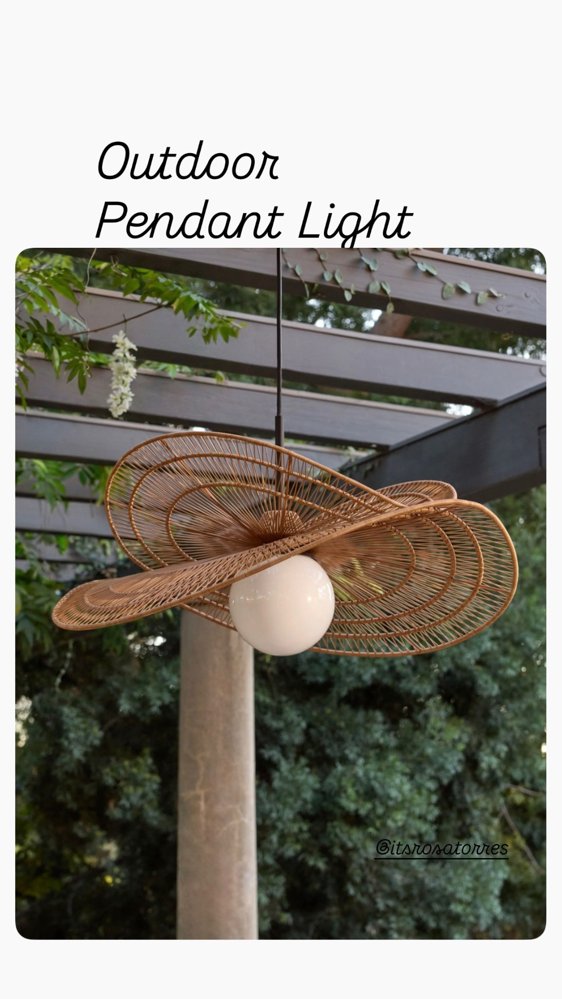 Such a timeless piece of light so unique beautifully made! Felt in love with it. 

#outdoorlight #patiolight #uniqueoutdoorlight #elegantpendant #pendantlight #backyardlight

#LTKSaleAlert #LTKSeasonal #LTKHome
