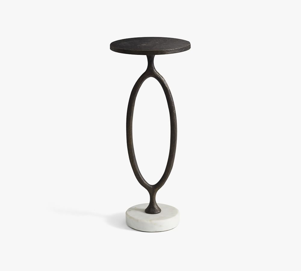 Bodhi 10&amp;quot; Round Metal Accent Table, Bronze | Pottery Barn (US)