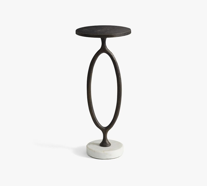 Click for more info about Bodhi 10" Round Metal Accent Table, Bronze