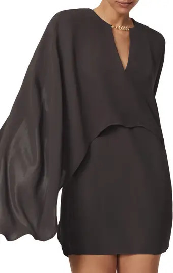 Reiss Cassidy Long Sleeve Cape Minidress | Nordstrom | Nordstrom