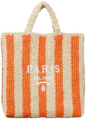 Straw Beach Bag for Women Summer Woven Tote Bag Packable Straw Purses and Handbags for Vacation H... | Amazon (US)