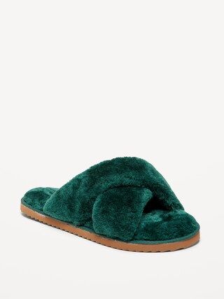 Cozy Faux Fur Slide Slippers for Women | Old Navy (US)