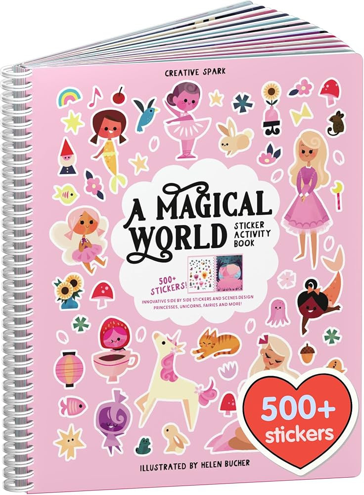 Princess Sticker Book Activity for Kids, A Magical World by Cupkin, Toddler Airplane Travel Essen... | Amazon (US)