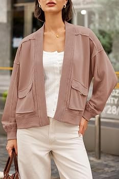 SENSERISE Womens Open Front Sweatshirt Cardigan Oversized Cardigan Casual Long Sleeve Fall Outfit... | Amazon (US)