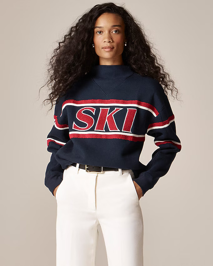 Heritage fleece "Ski" graphic sweatshirt | J. Crew US