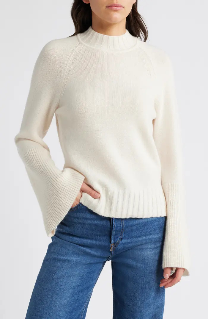 PAIGE Laurel Recycled Cashmere & Cashmere Bell Sleeve Sweater | Nordstromrack | Nordstrom Rack