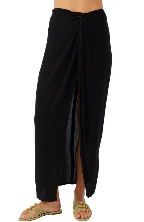 O'Neill Hanalei Cover-Up Maxi Skirt in Black at Nordstrom, Size X-Large | Nordstrom