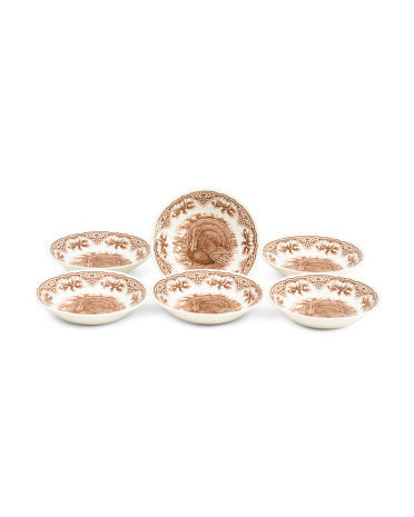 6pc Turkey Print Cereal Bowls | Marshalls