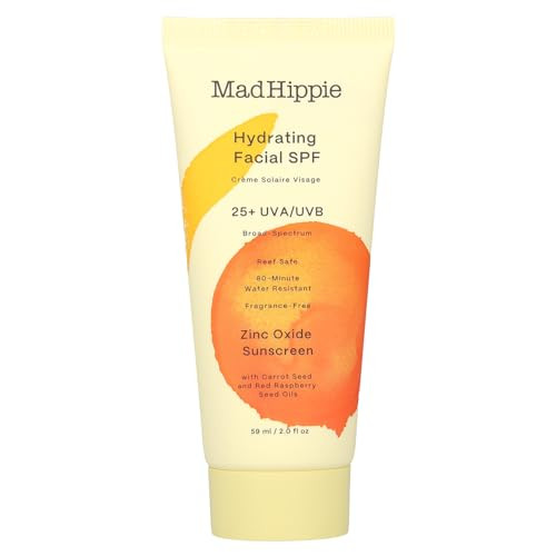 Mad Hippie Hydrating Facial SPF 25+, Zinc Oxide Sunscreen, Reef-Safe Face Cream, Fragrance-Free, 2 Oz | Amazon (US)