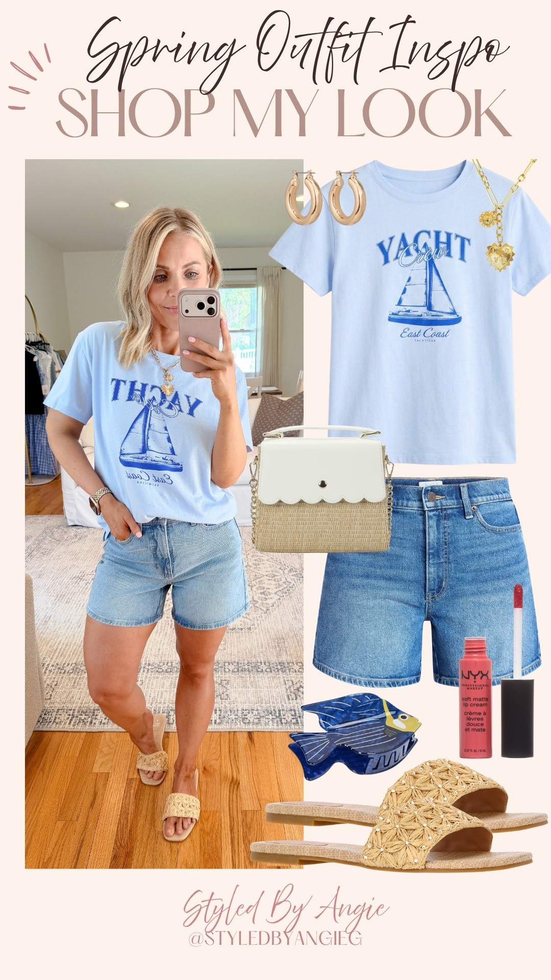 Spring outfit inspo from Walmart ✨ Graphic tee is just $10 easy, casual, and so good for sunny days ☀️



walmart finds, walmart outfits, spring outfits, summer outfits, spring and summer fashion, 4th of july outfit ideas, affordable fashion finds, budget friendly outfits, petite fashion outfits, petite clothing ideas, casual summer outfits women, trendy walmart fashion, everyday outfit ideas