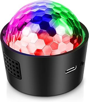 Mini Disco Ball Light,Rechargeable Party Lights,Sound Activated Strobe DJ Light,Portable Battery ... | Amazon (US)