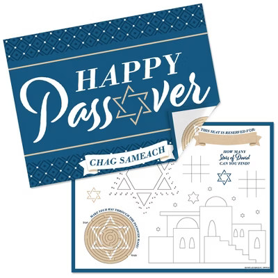 Big Dot of Happiness Happy Passover - Paper Pesach Party Coloring Sheets - Activity Placemats - S... | Target