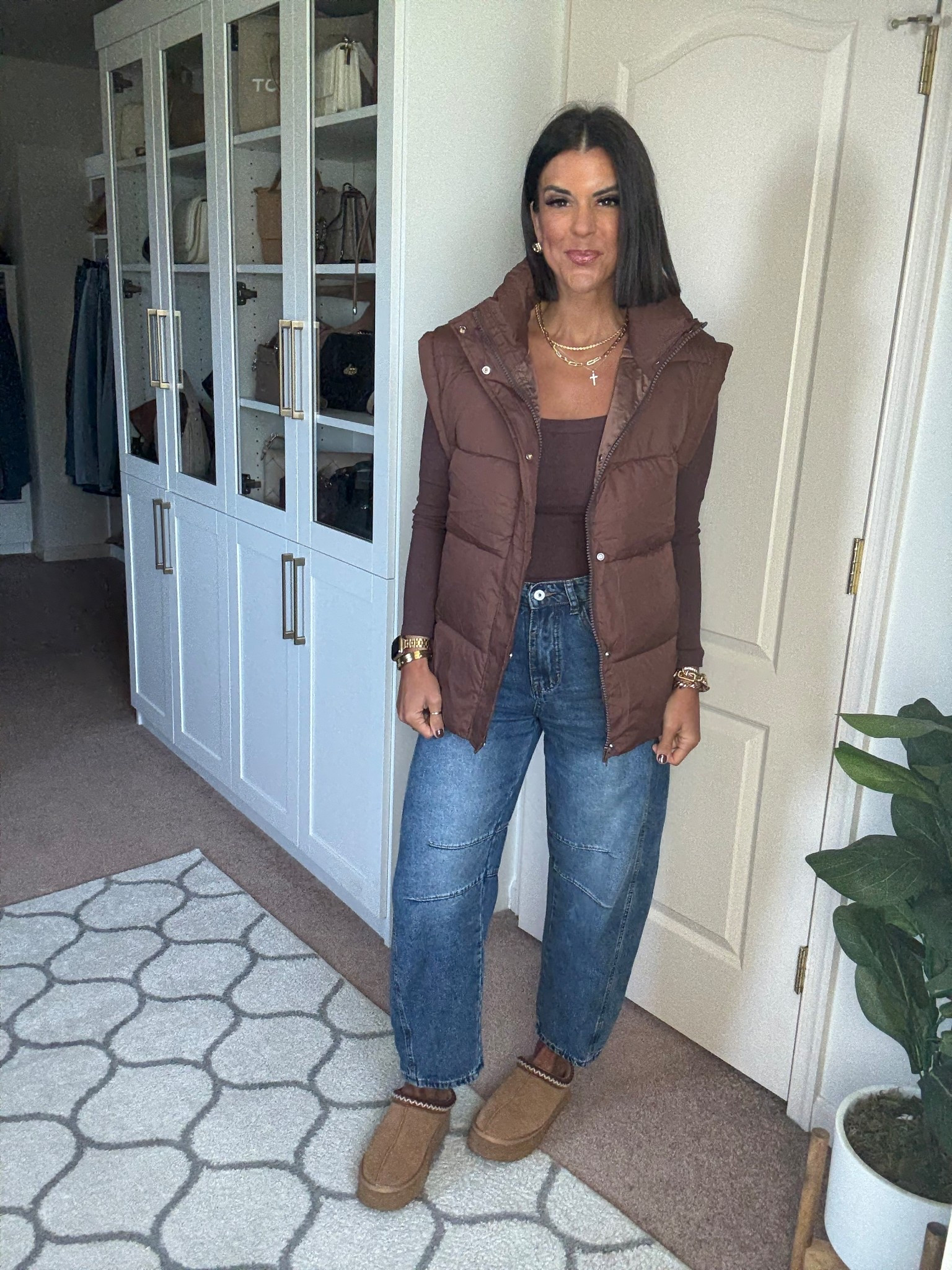 I’m in size small in tee and vest Size 2 in jeans

#LTKSeasonal #LTKFindsUnder100