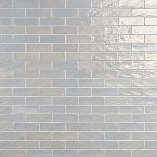 Amagansett Sky Blue 2 in. x 8 in. Mixed Finish Ceramic Subway Wall Tile (5.38 sq. ft. / case) | The Home Depot