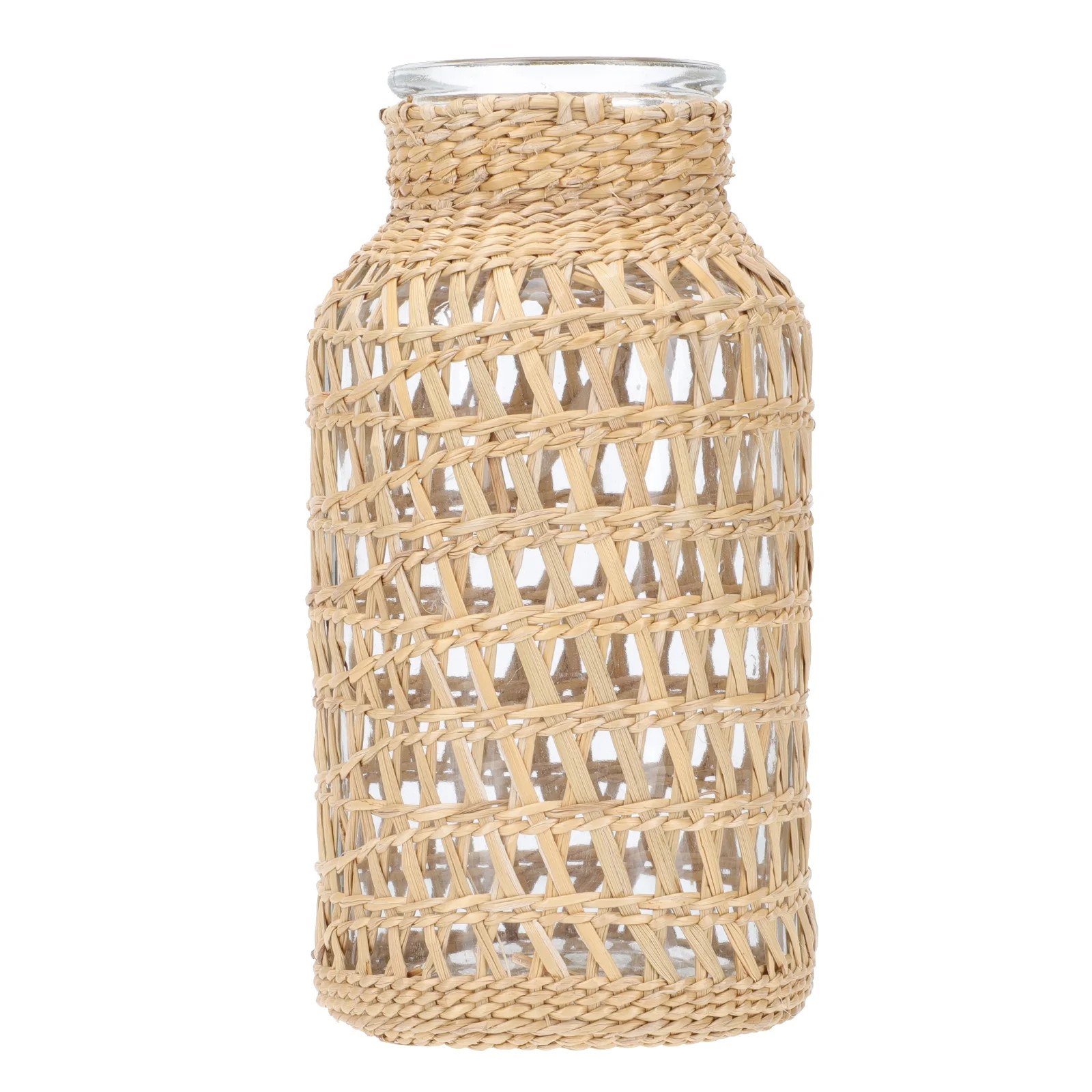 Vase Flower Floral Rattan Rustic Holder Decorative Container Farmhouse Woven Vases Decoration Pla... | Walmart (US)