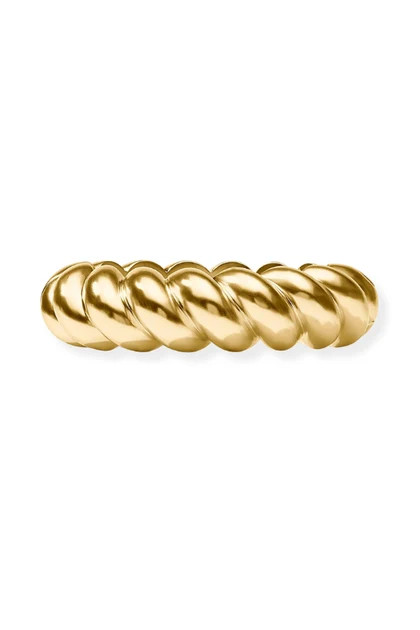 Julie Vos Ravello Gold Statement Hinge Bangle Bracelet | The Willow Tree
