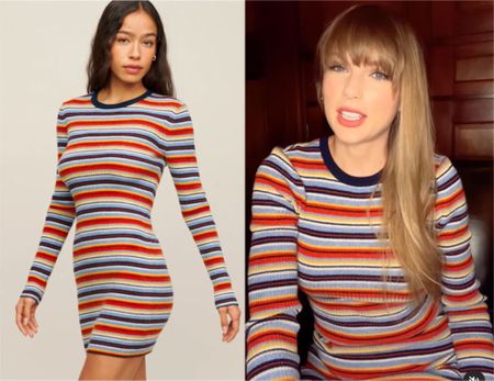 Reformation striped dress on sale  - worn by Taylor Swift!! 

#LTKsalealert #LTKFind #LTKSale