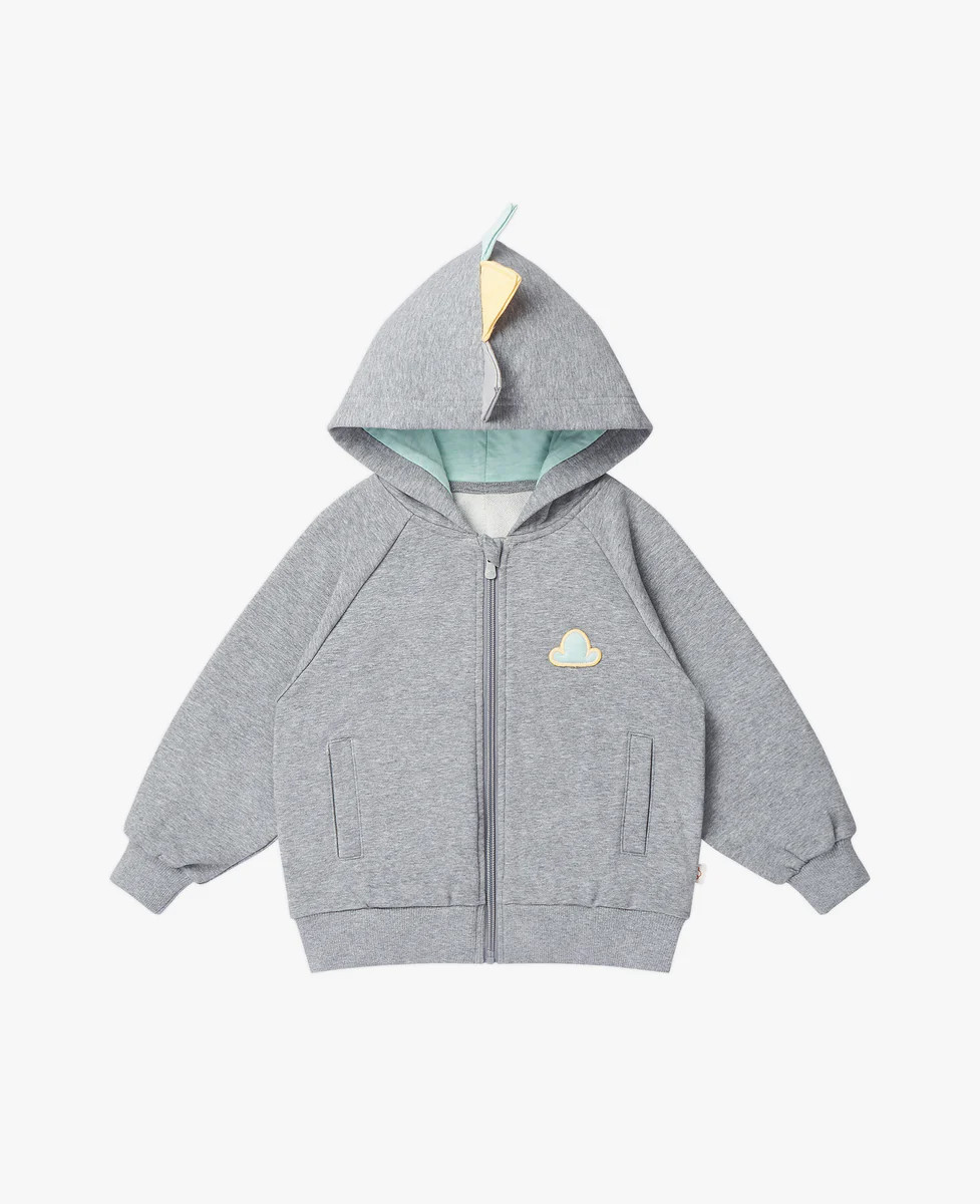 French Terry Raglan Hoodie - Slate Gray | Petite Revery