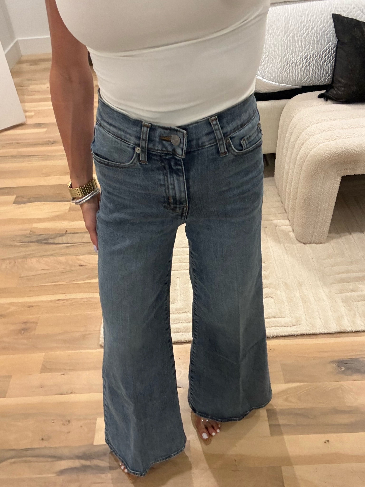 Under $100 jeans that fit petites and are designer denim! 
Wearing size 24

#LTKPetite #LTKSaleAlert