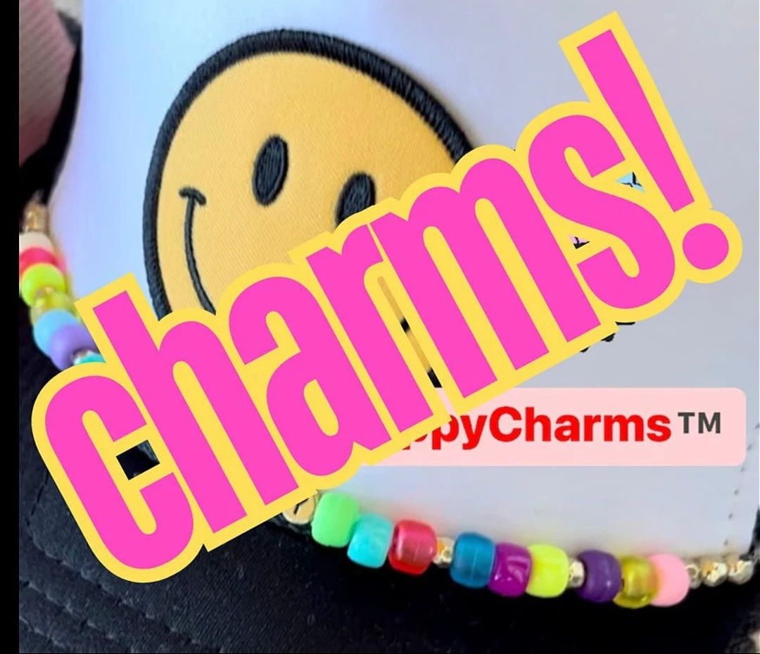 Happycharm, Trucker Hat Charm, Trendy Gift, Personalized Gift, Personalized Hat Charm, Hat Charm,... | Etsy (US)