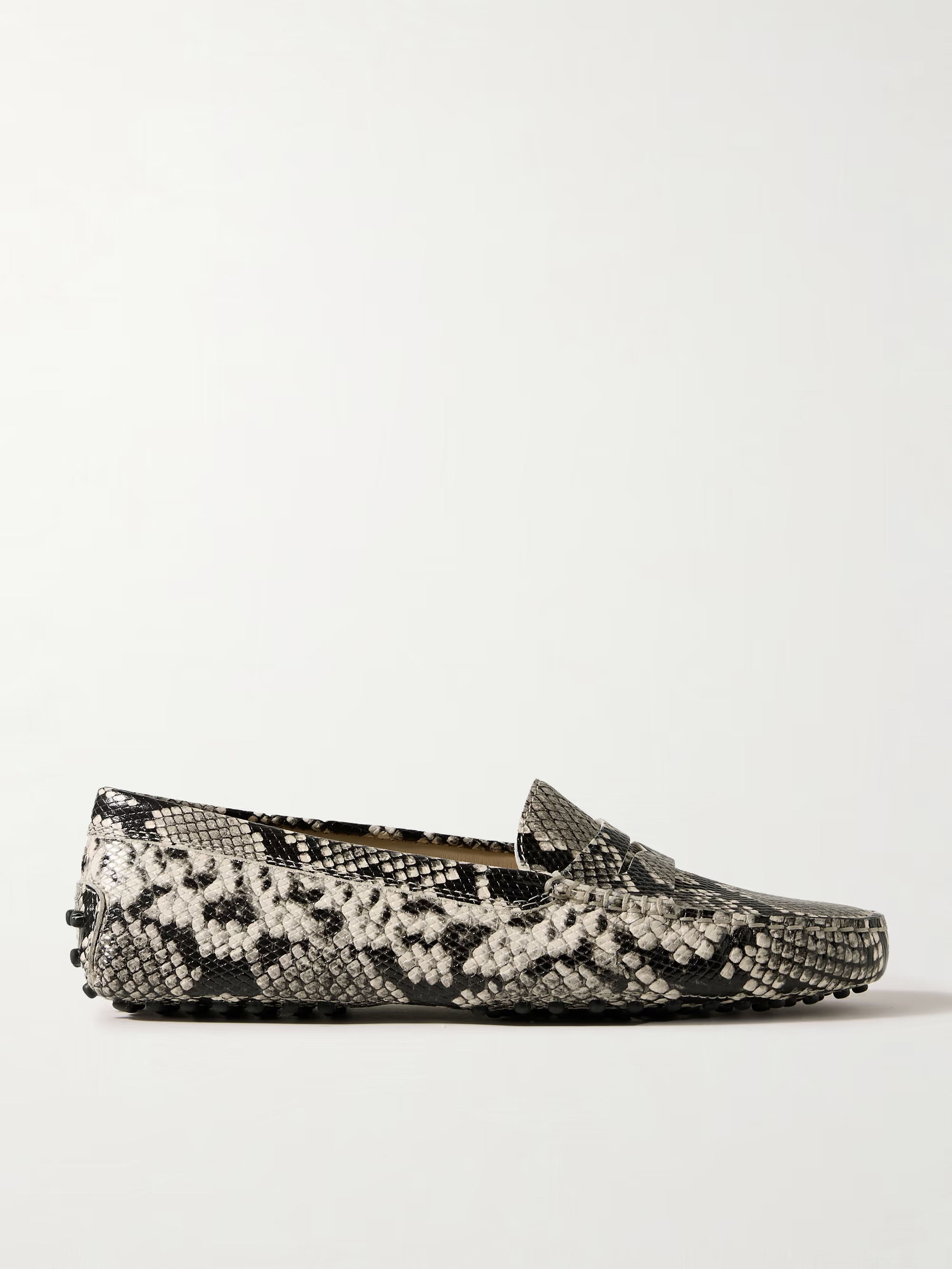 Gommino snake-effect leather loafers | NET-A-PORTER (UK & EU)