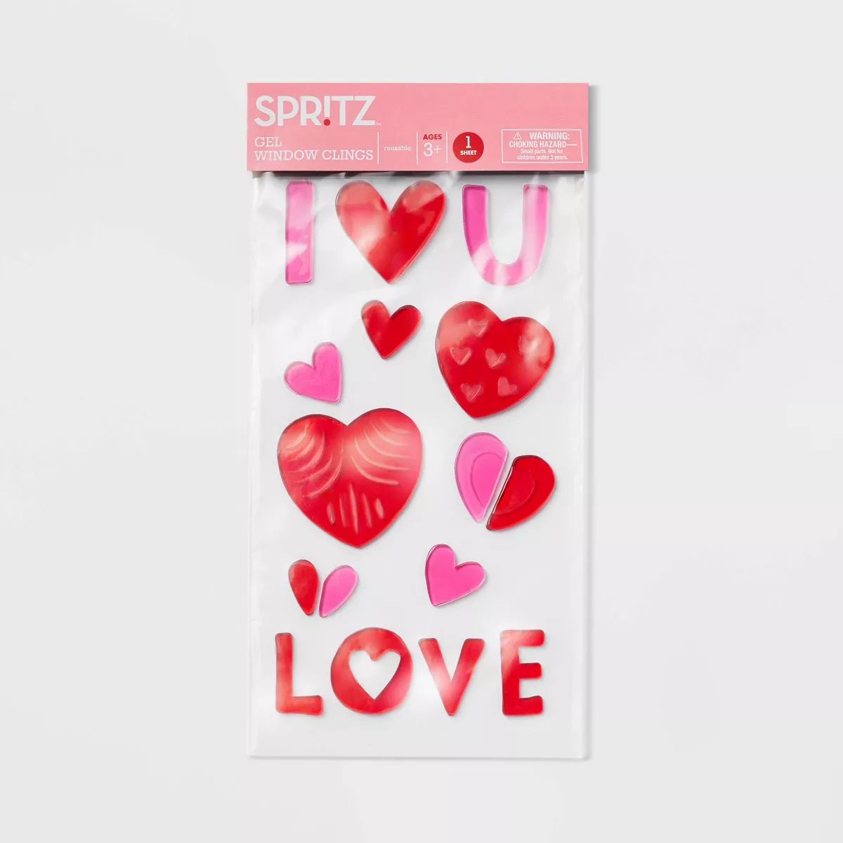 Valentine's Gel Clings Love Hearts - Spritz™ | Target