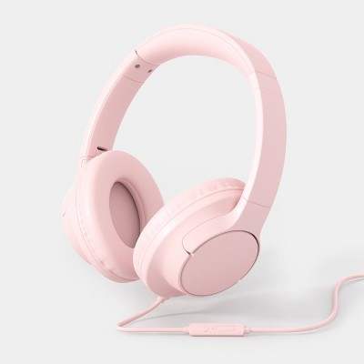 Premium Over-Ear Folding Wired Headphones - heyday™ Cosmetic Pink | Target