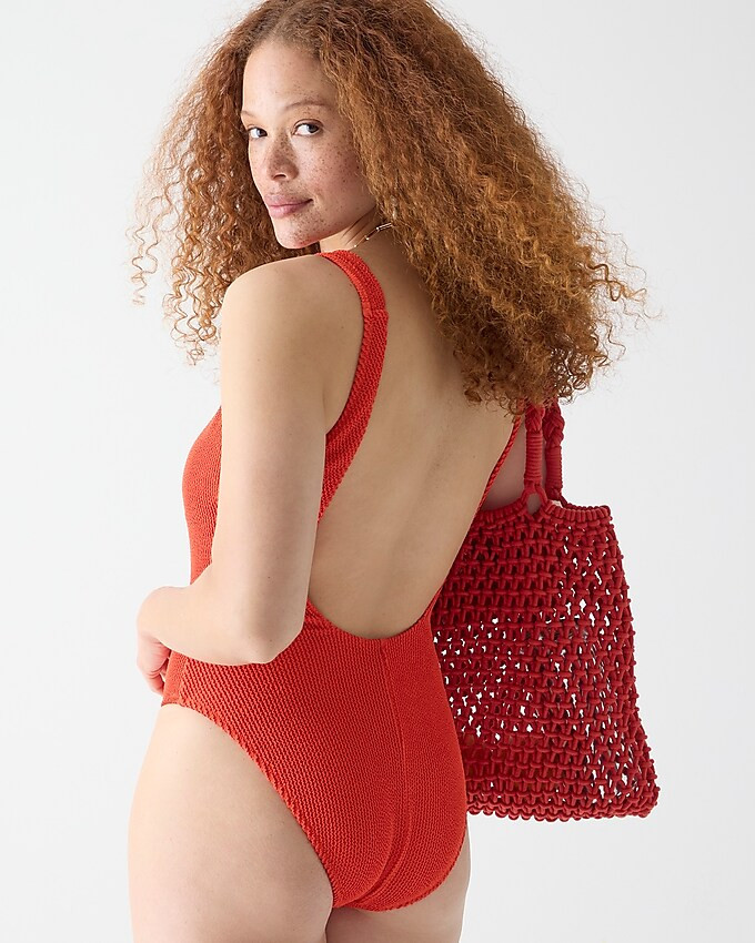 Scrunchie classic scoopneck one-piece | J. Crew US