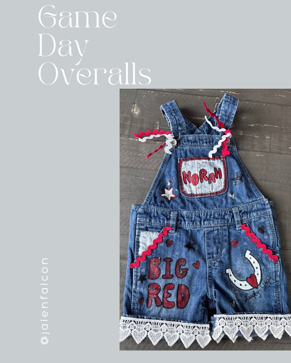 Let’s Get Crafty!
Game Day Overalls 🏈

These were a last minute idea but I had so much fun making them. I used a lot of stuff I already had from previous projects. Here’s a few things you absolutely need! 

#LTKKids