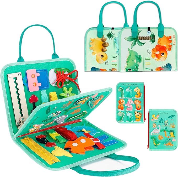 EZDOIT Busy Board Montessori Toy Sensory Board for Toddlers Preshool Educational Activity Travel ... | Amazon (CA)