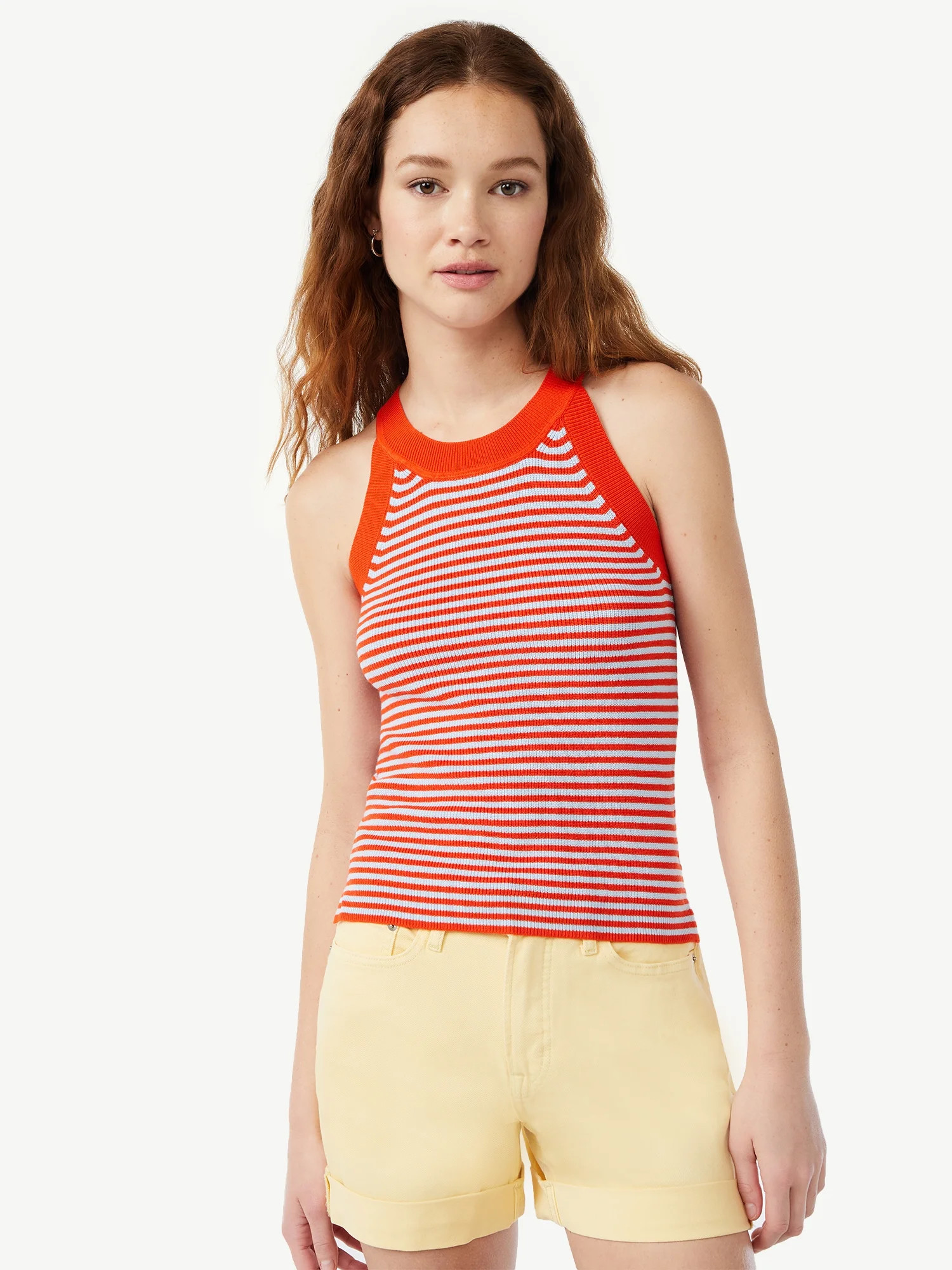 Free Assembly Women's Halter Sweater Tank Top - Walmart.com | Walmart (US)