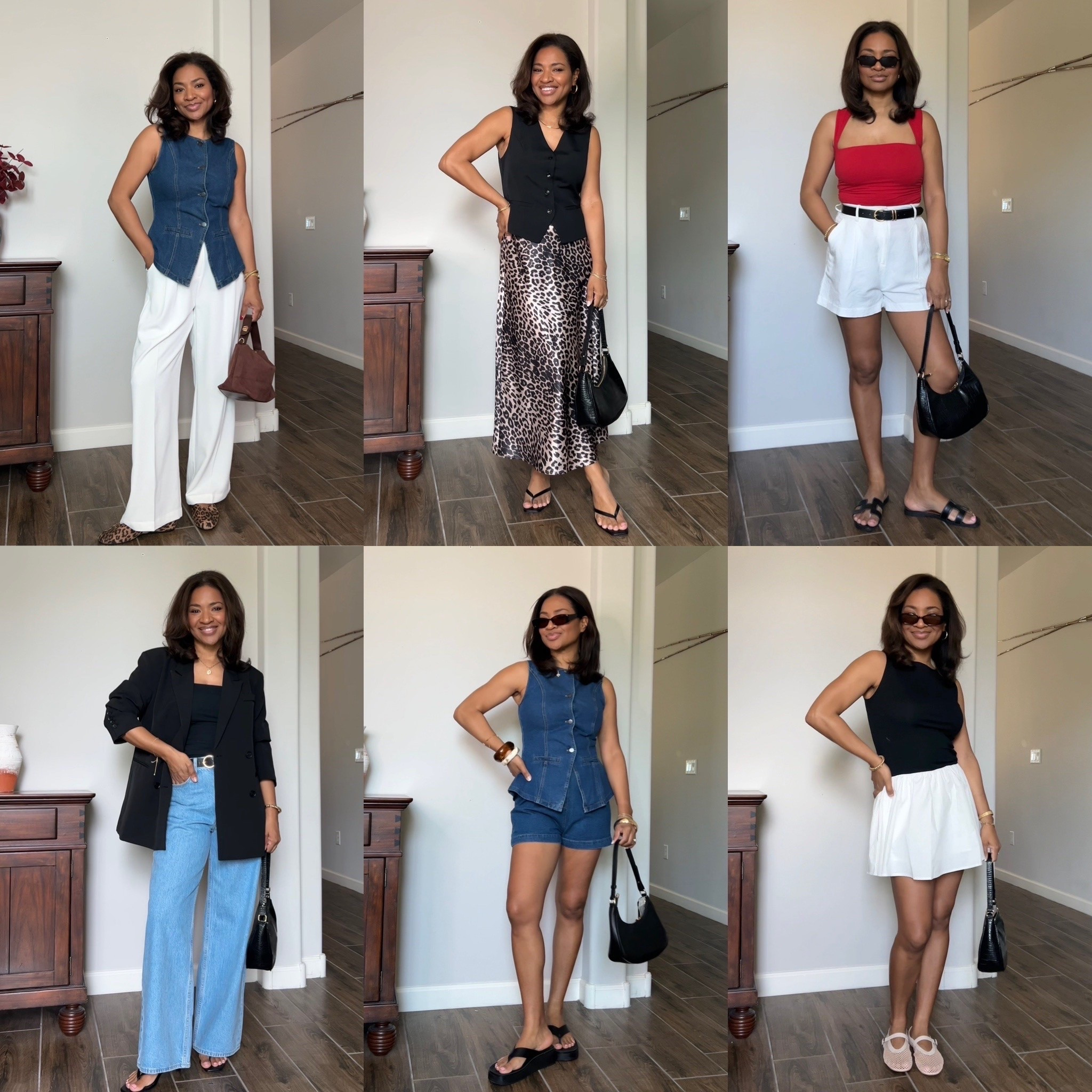 Linking a lot of similar items in case my exact outfits are OOS. My denim vest is a part of a two piece set and I’m wearing a small. My black vest is a small. My black and white dress (last outfit) is a small. My jeans are a 27/4 but linking similar. My skirt is a small. My white pants are a size 4 or small.  Linking similar white linen shorts but I wear a size 4 or small.

#LTKootd #LTKgrwm #LTKOver40