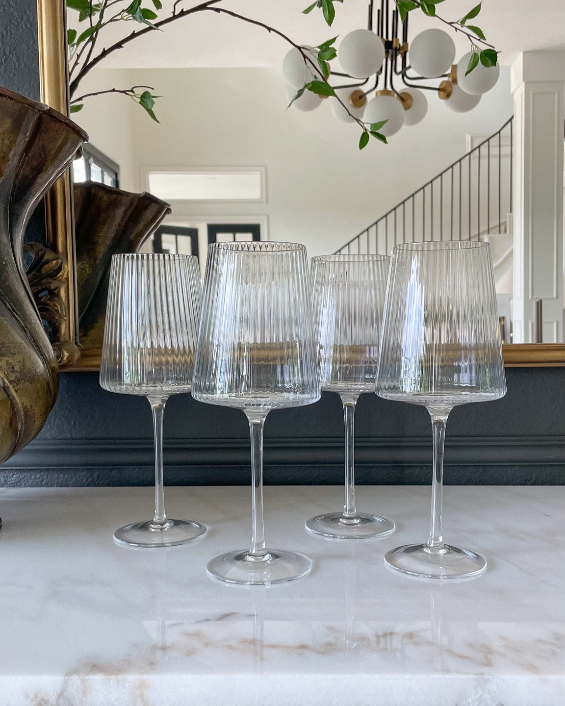 Set of 8 Fluted Wine Glasses – Turn The Tables - Northbrook, IL