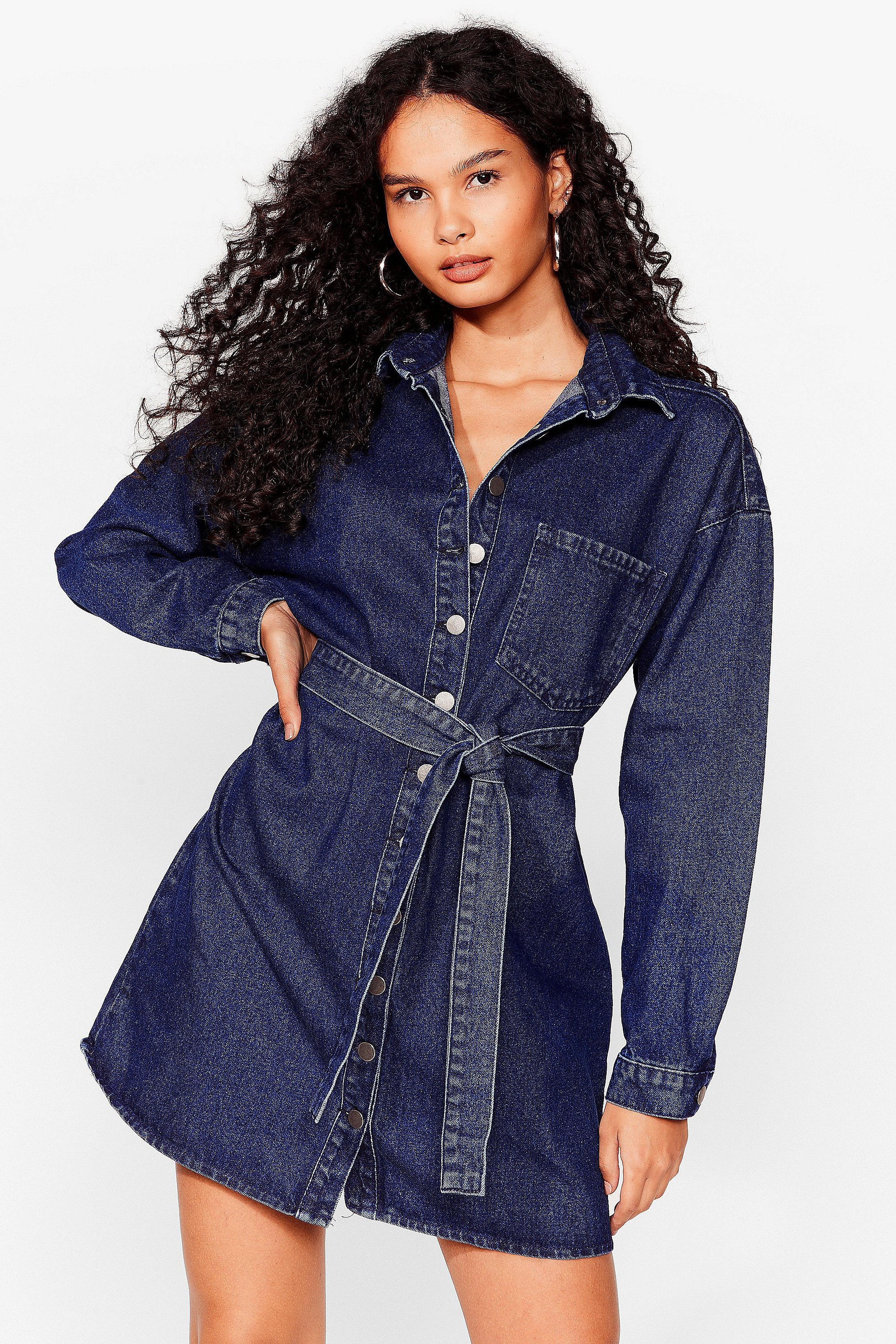 Tell 'Em Wash Out Belted Denim Dress | NastyGal (US & CA)