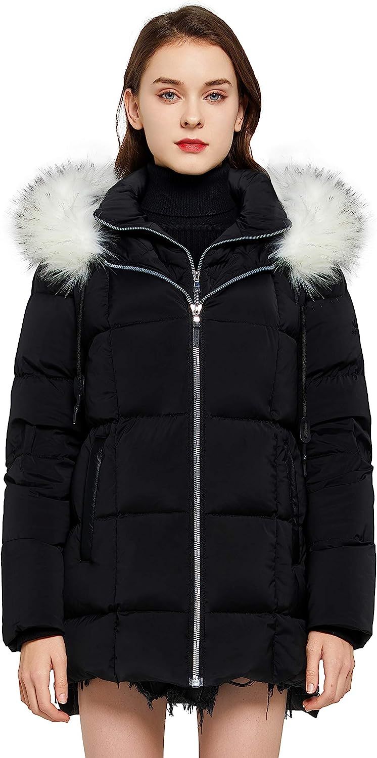 Orolay Women's Thickened Winter Bubble Down Coat Inner Vest Hooded Puffer Jacket | Amazon (US)