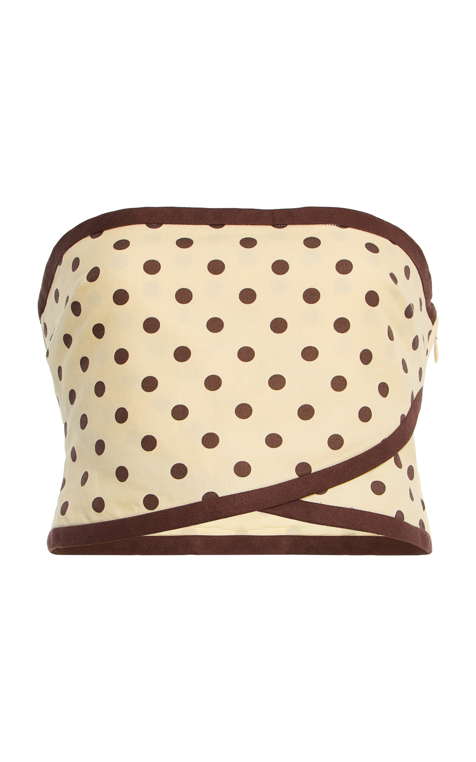 Bowie Strapless Polka-Dot Linen-Cotton Top | Moda Operandi (Global)