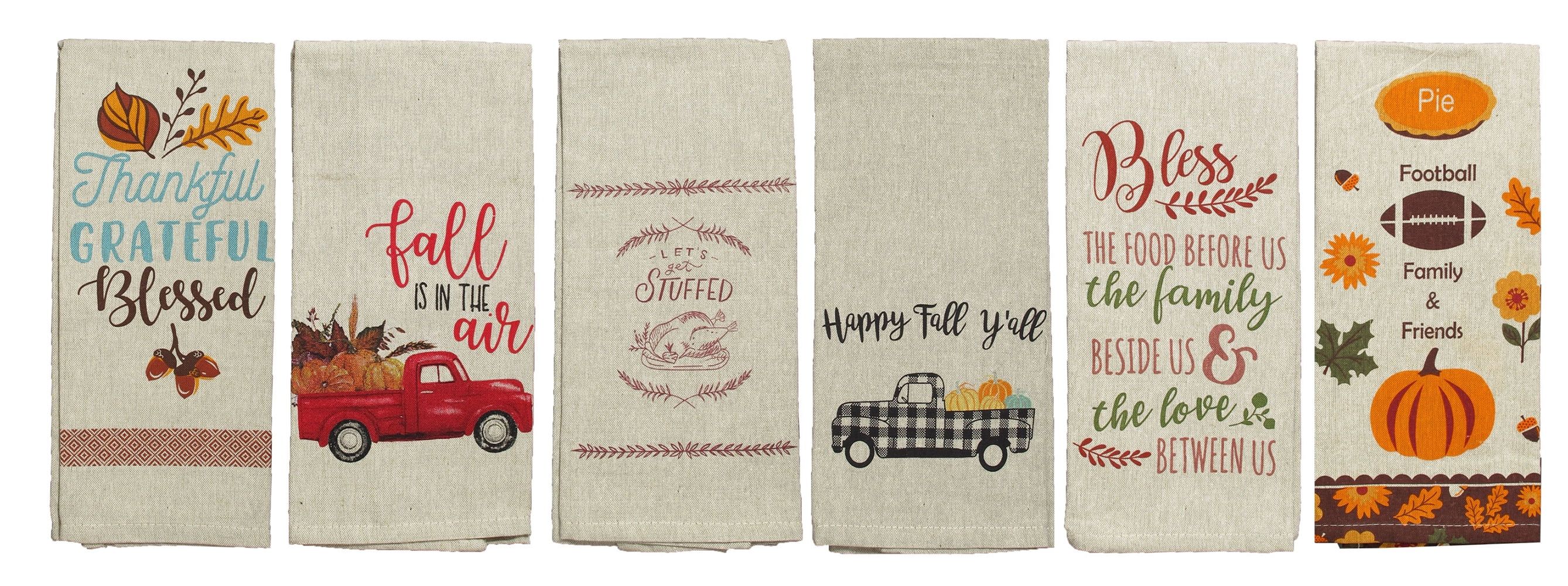 Fall Kitchen Towels Set of 6 Fall and Thanksgiving Kitchen Towels  Fall Truck | Walmart (US)