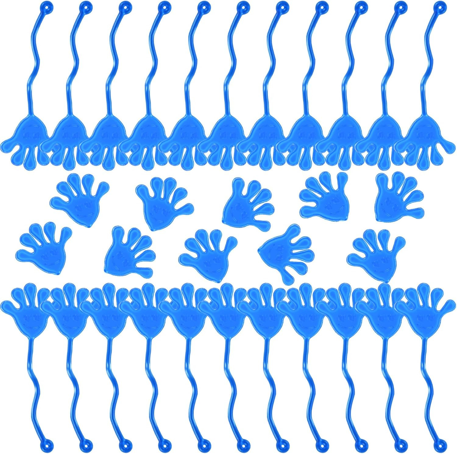 Lunmon 24 Pcs Blue Sticky Hands Bulk Stretchy Sticky Hand Toy Mini Stretchy Hands Fidget Toys for... | Amazon (US)