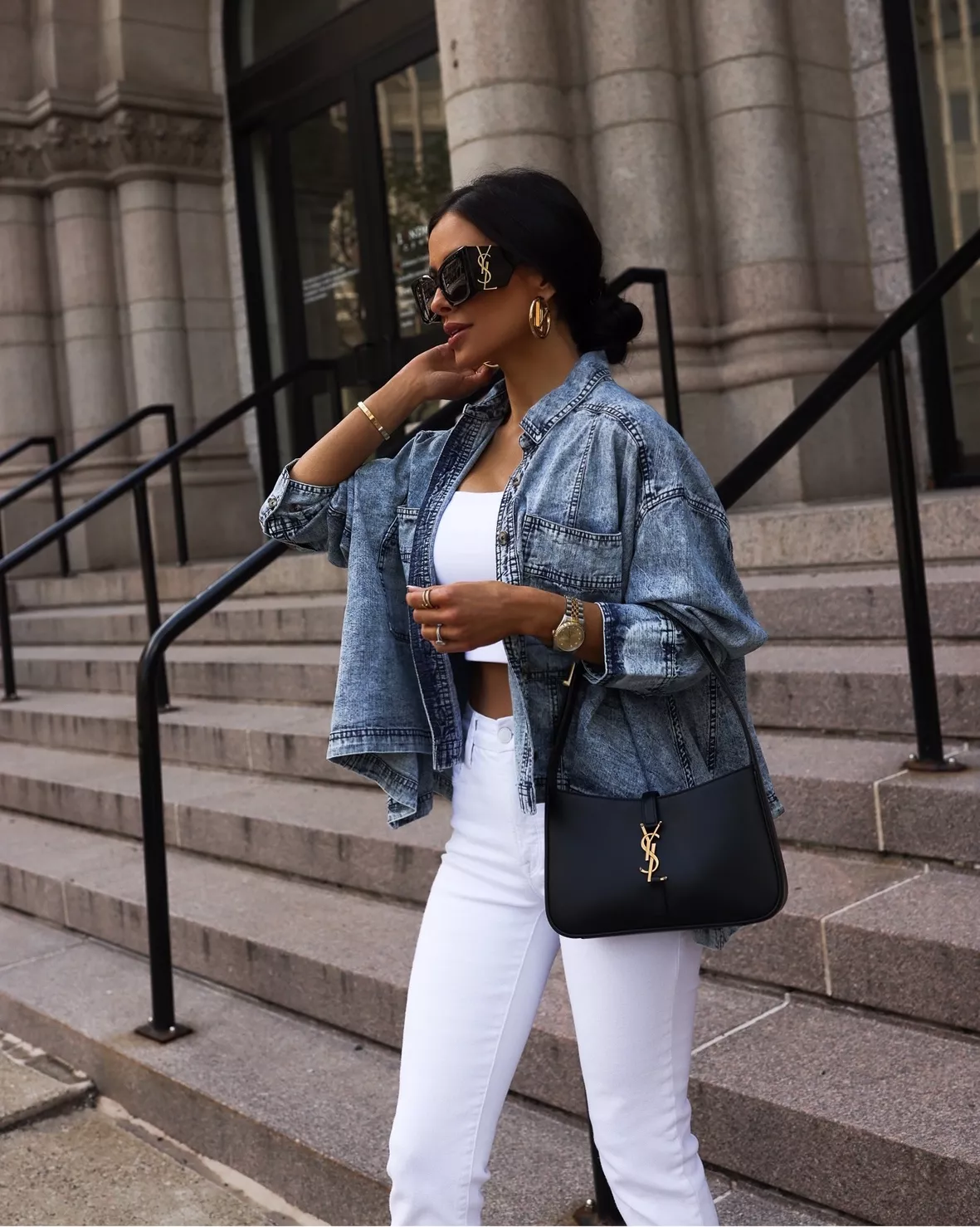 Back To You Chambray Denim Jacket curated on LTK
