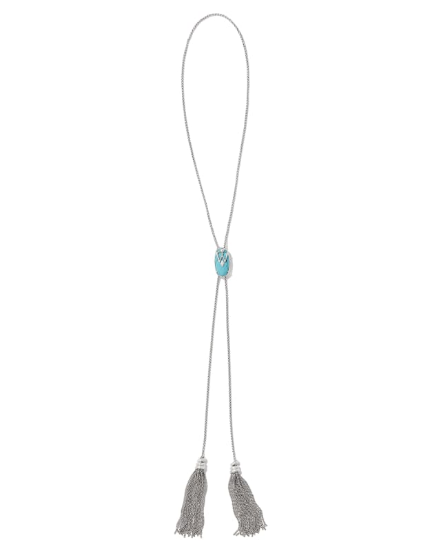 Wrangler® x Yellow Rose by Kendra Scott Vintage Silver Bolo Necklace in Variegated Turquoise Mag... | Kendra Scott