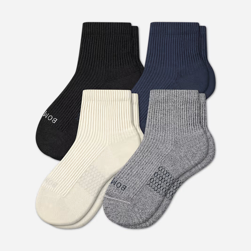 Women's Modern Rib Quarter Sock 4-Pack | Bombas